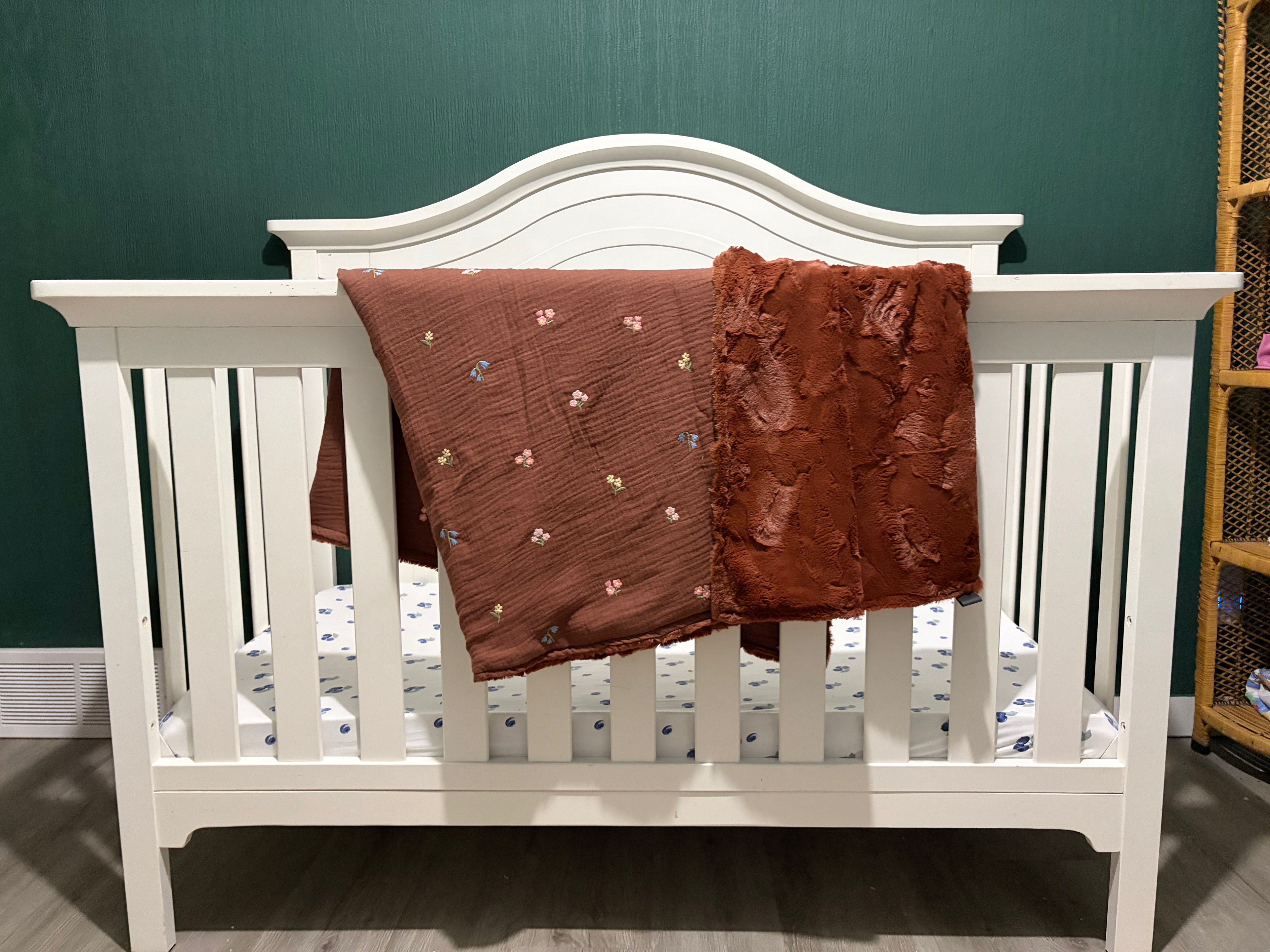 Brown Embroidery Floral